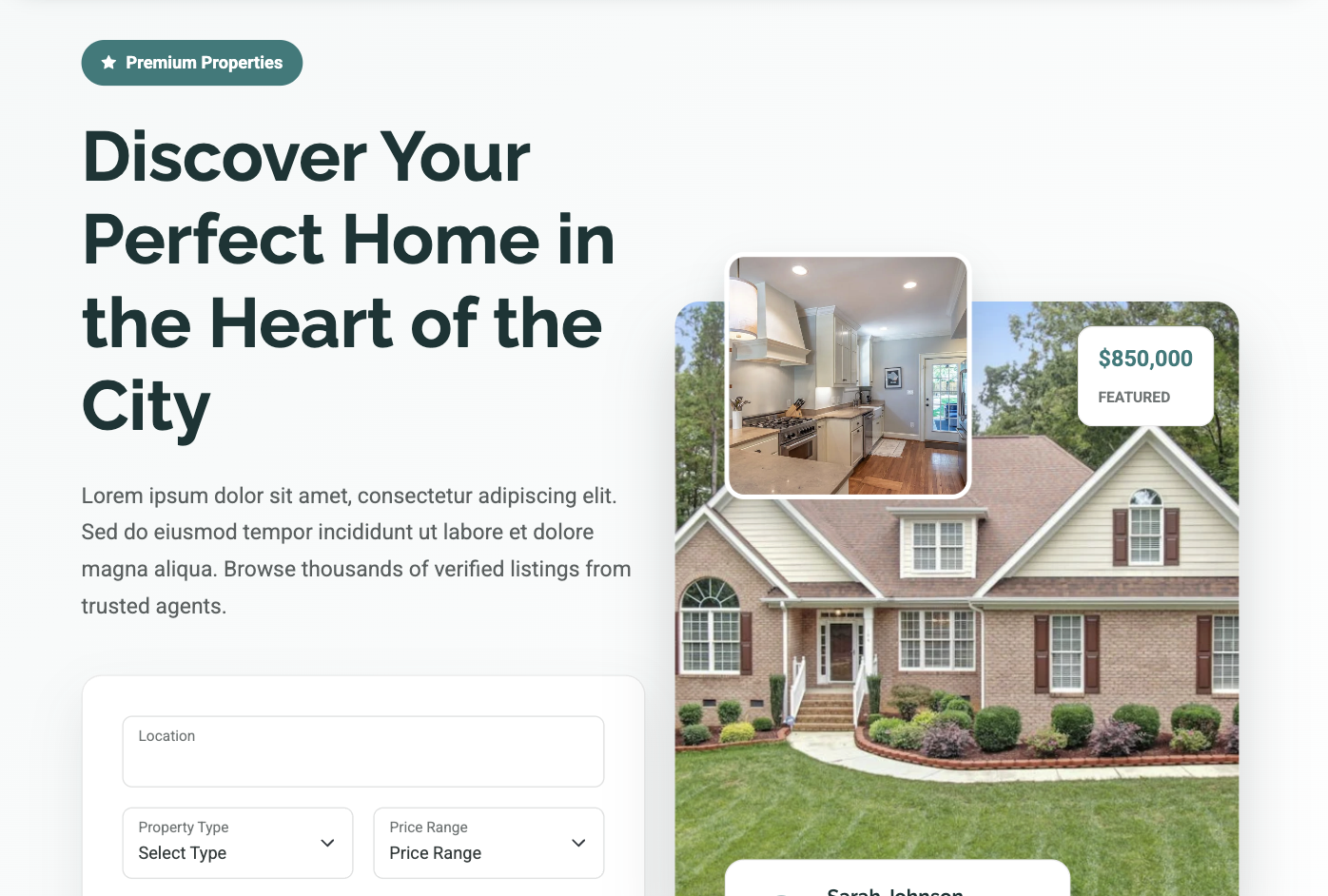 Landing Real Estate Page